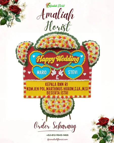 Papan Bunga Pernikahan Jambu Karya